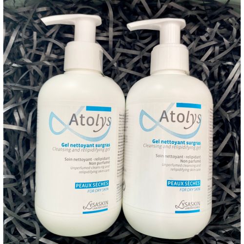 Gel Nettoyant Lysaskin Atolys Surgras Soin Émollient Longue Durée – Peaux À Tendance Atopique 200 ML