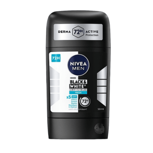 Stick Nivea Black & White Invisible Fresh 72H 50 Ml