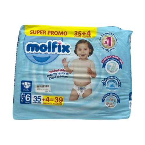 Couche Molfix 6 Eme 35+4 Unité
