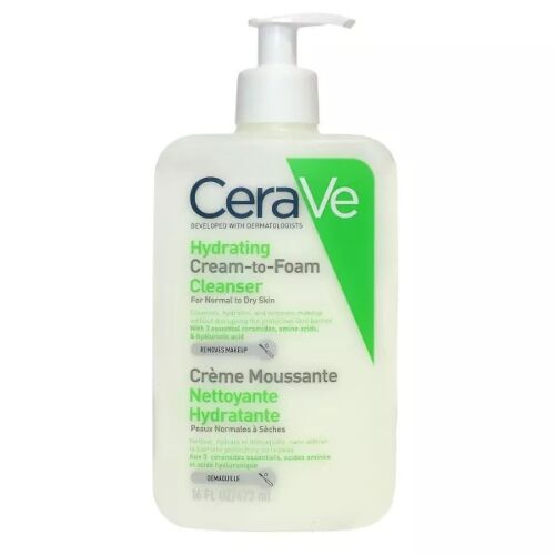 Creme Cerave Moussante Démaquille Nettoyante Hydratante 473 ML
