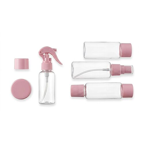 Kit Hind Travel Flacons Et Pots Vides Pour Creme Et Shampoing 05 Pieces