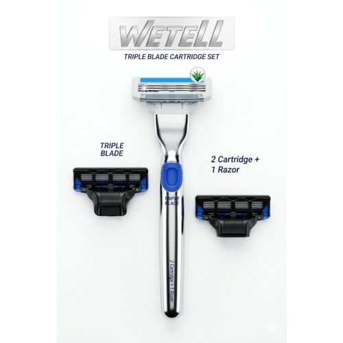 Rasoir Wetell Triple Blade + 2 Recharges