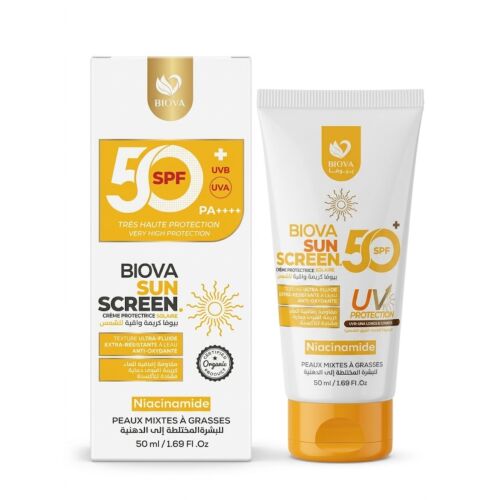 Creme Solaire Biova Spf 50 Niacinamide Peaux Mixtes A Grasses 50 Ml
