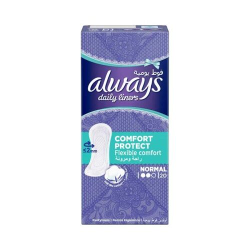 Serviettes Intimes Always Daily Liners Normal Comfort Protect 20 Unités